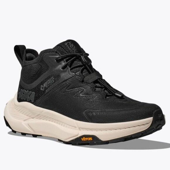 HOKA Women's Transport Chukka GTX Sneakers Shoes in Black / Alabaster